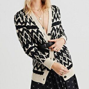 DIAMOND FAIR ISLE CARDIGAN SWEATER